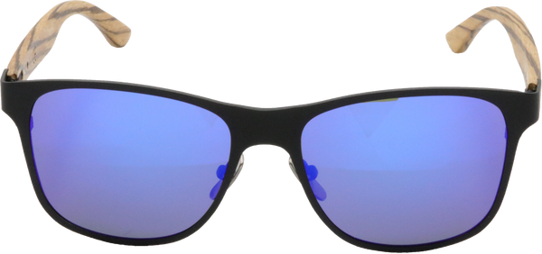 Half Dome Titanium & Zebra Wood Polarized Sunglasses - ShadeTree