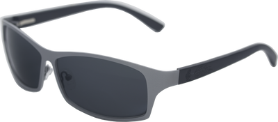Steel Grey Titanium & Real Ebony Wood Sunglasses with Polarized Lenses