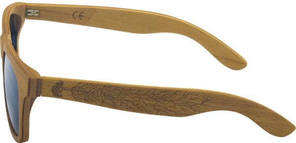 Classic Beech & Maple Wood Polarized Sunglasses for Sale  display picture 3