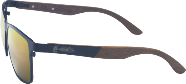 The Sentinel Black Titanium Sunglasses w/ Purple Polarized Lenses