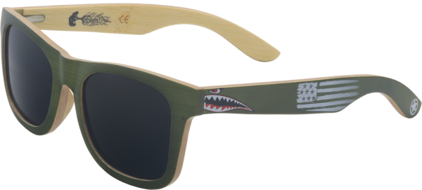 flying tiger goggles The Flying Tiger - Laminated America Bamboo Sunglasses