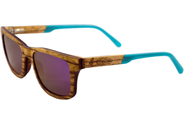 Fusion Wave Polarized Zebra Wood Sunglasses for Sale  display picture 1