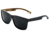 Handmade Black Painted Walnut Wood Sunglasses with Polarized Lenses