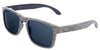 Silver & Black Oak Wood Frame Sunglasses