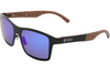 Titanium & Rosewood Polarized Sunglasses with Blue Lenses