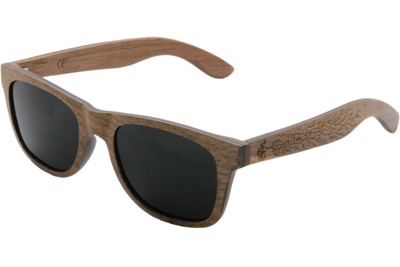 Dark Walnut Wood Sunglasses with Polarized Lenses