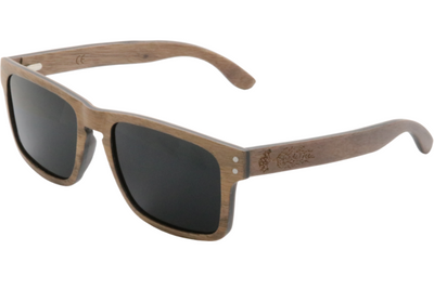Dark Red Oak Frame Sunglasses with Polarized Lenses