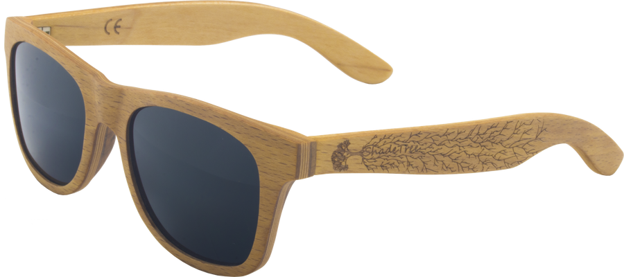 Bright Beech & Maple Wood Polarized Sunglasses with Polarized Lenses