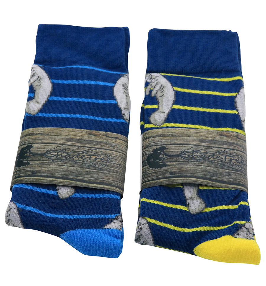 The Shade-Manatee Pinstripe Sock Collection