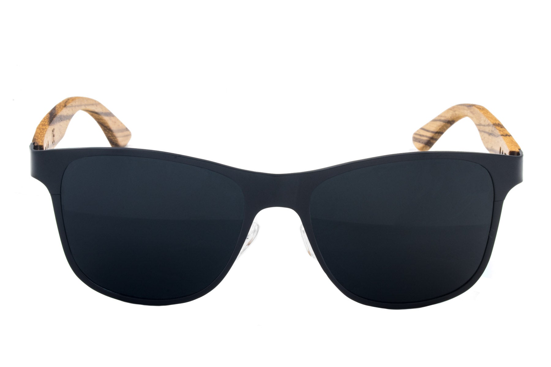 Half Dome Dark Black Titanium & Zebrawood Sunglasses - ShadeTree