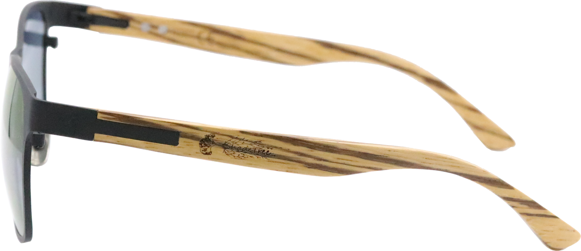 Real zebra wood sunglasses polarized handmade bamboo mens sunglass