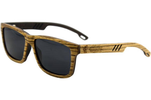 Hand-finished Zebra & Ebony Wood Sunglasses for Sale