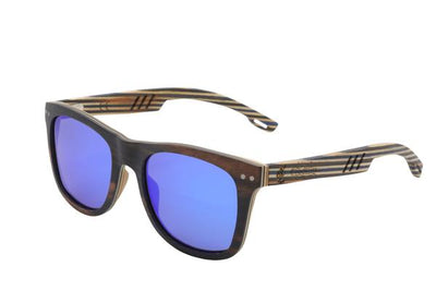 Maplewood Sunglasses with Sky Blue Polarized Lenses