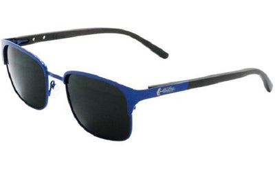 Blue Light Titanium & Ebony Wood Sunglasses with Polarized Lenses